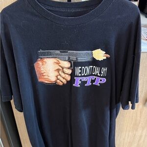 FTP Black Tee with Graphic Print